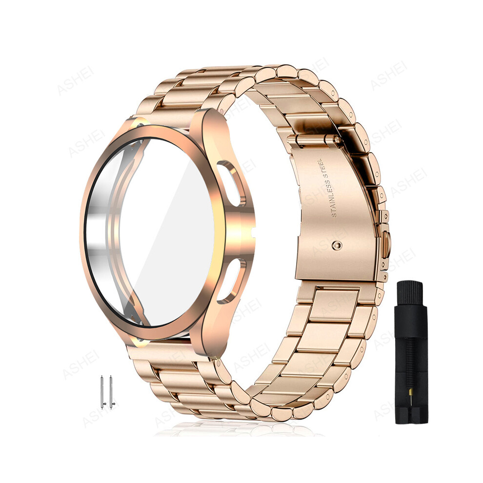 (Galaxy Watch 5 40Mm, Rosegold Set Tool) 20Mm 22Mm For Samsung Galaxy Watch 4 5 44Mm 40Mm Band + Case For Galaxy Watch 4 Classic 46Mm 42Mm 5 Pro 45Mm 8372528004023