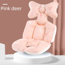 (pink deer) Infant Stroller Pad Comfortable Soft Cotton Cart Mat Whale Blanket Breathable