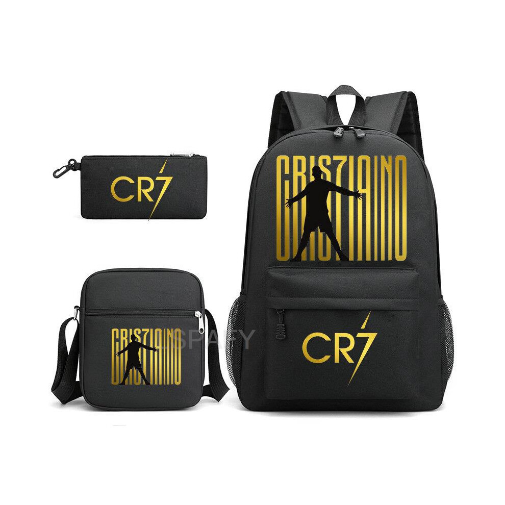 (8) 3pcs Sets Messi Backpack New Students Capacity School Bags