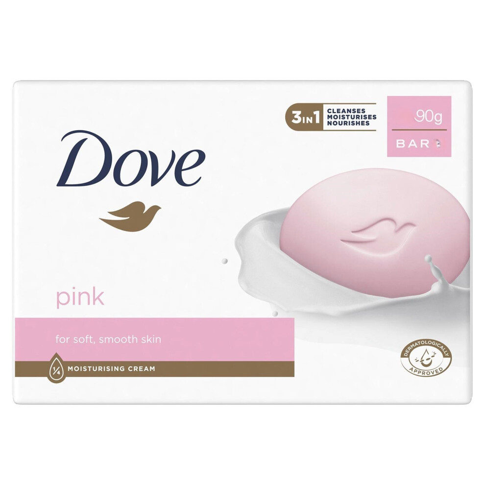 Dove Moisturising Pink Beauty Cream Bar for Soft & Smooth Skin 90g