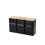(Black) Tea Coffee Sugar Storage Jars With Bamboo Lid 1