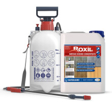 Roxil Wood & Patio Cleaner - 5L & Sprayer - Cleans Decking, Fencing, Wooden structures, Patios and Paving (200 KIT)