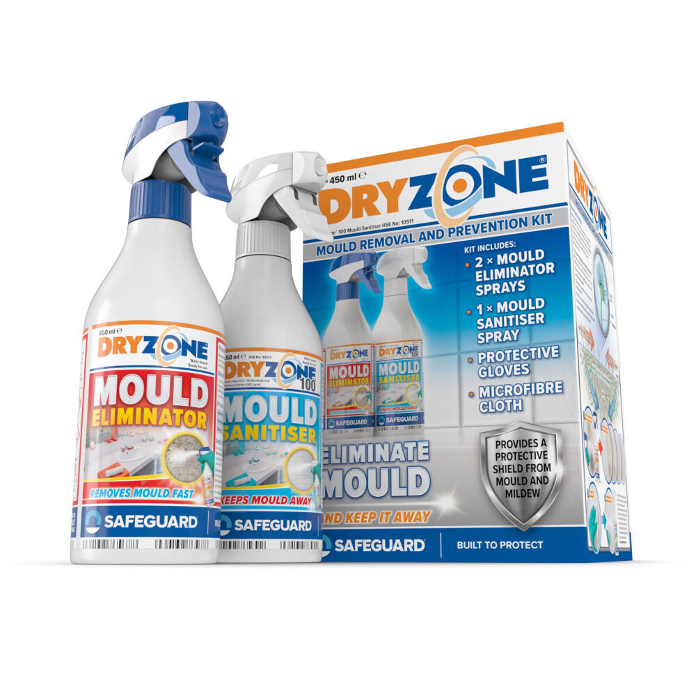 Dryzone Mould Remover & Prevention Kit - Mould Eliminator & Sanitiser - 450ml - Image 2