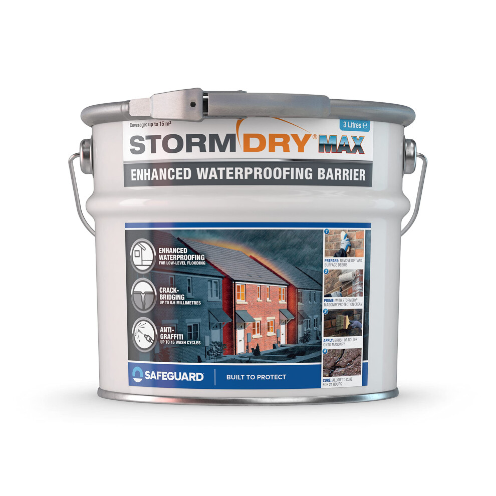 Stormdry MAX - Enhanced Waterproofing, Crack-Bridging and Anti-Graffiti Protection Barrier