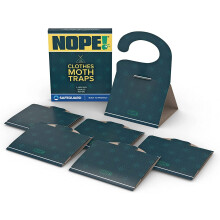 NOPE Clothes Moth Traps 6-Pack - Fragrance-Free, Child & Pet-Safe Sticky Traps for Wardrobe