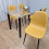 Glass Table with 4 Mustard Chairs Dining Room Dining Table set for 4 6