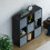 Vida Designs (Black, Grey) Durham 3x3 Cube Shelf Drawer Bookcase + 5 Baskets 9
