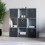 Vida Designs (Grey, Black) Durham 3x3 Cube Shelf Drawer Bookcase + 5 Baskets 7