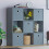 Vida Designs (Grey, Grey) Durham 3x3 Cube Shelf Drawer Bookcase + 5 Baskets 3
