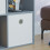 Vida Designs (Grey, White) Durham 3x3 Cube Shelf Drawer Bookcase + 5 Baskets 8