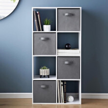 8 Cube Storage Unit Book Case Wooden Storage Cabinets Book Shelf