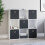 Vida Designs (White, Black) Durham 3x3 Cube Shelf Drawer Bookcase + 5 Baskets 3