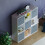 Vida Designs (White, Grey) Durham 3x3 Cube Shelf Drawer Bookcase + 5 Baskets 9