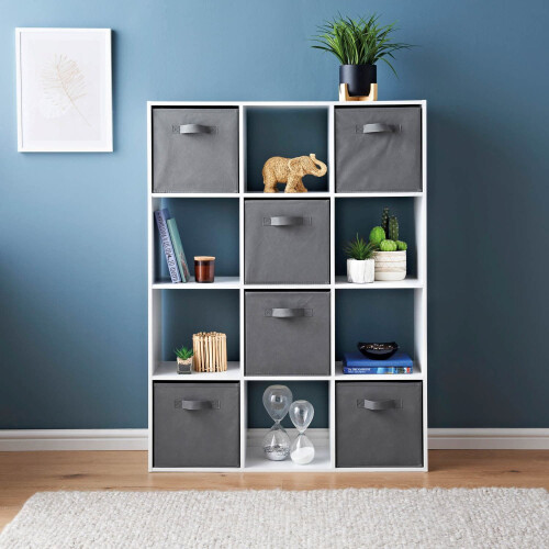 Spot On Dealz 12 Cube Storage Unit Book Case Wooden Storage Cabinets