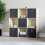 Vida Designs (Oak, Black) Durham 3x3 Cube Shelf Drawer Bookcase + 5 Baskets 7