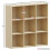 Vida Designs (Oak, Black) Durham 3x3 Cube Shelf Drawer Bookcase + 5 Baskets 4