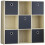 Vida Designs (Oak, Black) Durham 3x3 Cube Shelf Drawer Bookcase + 5 Baskets 1