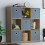Vida Designs (Oak, Grey) Durham 3x3 Cube Shelf Drawer Bookcase + 5 Baskets 3