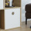 Vida Designs (Oak, White) Durham 3x3 Cube Shelf Drawer Bookcase + 5 Baskets 8