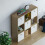 Vida Designs (Oak, White) Durham 3x3 Cube Shelf Drawer Bookcase + 5 Baskets 9