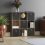 Vida Designs (Dark Wood, Black) Durham 3x3 Cube Shelf Drawer Bookcase + 5 Baskets 3