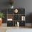 Vida Designs (Dark Wood, Black) Durham 3x3 Cube Shelf Drawer Bookcase + 5 Baskets 6