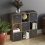 Vida Designs (Dark Wood, Black) Durham 3x3 Cube Shelf Drawer Bookcase + 5 Baskets 7