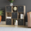 Vida Designs (Dark Wood, Black) Durham 3x3 Cube Shelf Drawer Bookcase + 5 Baskets 8
