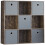 Vida Designs (Dark Wood, Grey) Durham 3x3 Cube Shelf Drawer Bookcase + 5 Baskets 1