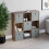 Vida Designs (Dark Wood, Grey) Durham 3x3 Cube Shelf Drawer Bookcase + 5 Baskets 7