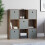 Vida Designs (Dark Wood, Grey) Durham 3x3 Cube Shelf Drawer Bookcase + 5 Baskets 5