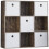 Vida Designs (Dark Wood, White) Durham 3x3 Cube Shelf Drawer Bookcase + 5 Baskets 1