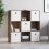 Vida Designs (Dark Wood, White) Durham 3x3 Cube Shelf Drawer Bookcase + 5 Baskets 3