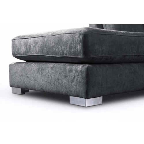 Bishop Coal Alaska Fabric U Shape High Back Corner Sofa 2