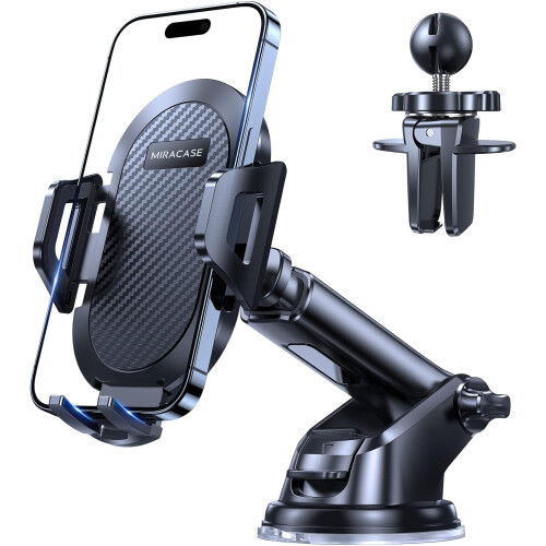 Miracase Car Phone Holder Mount 60° Rotation Phone Stand Accessories