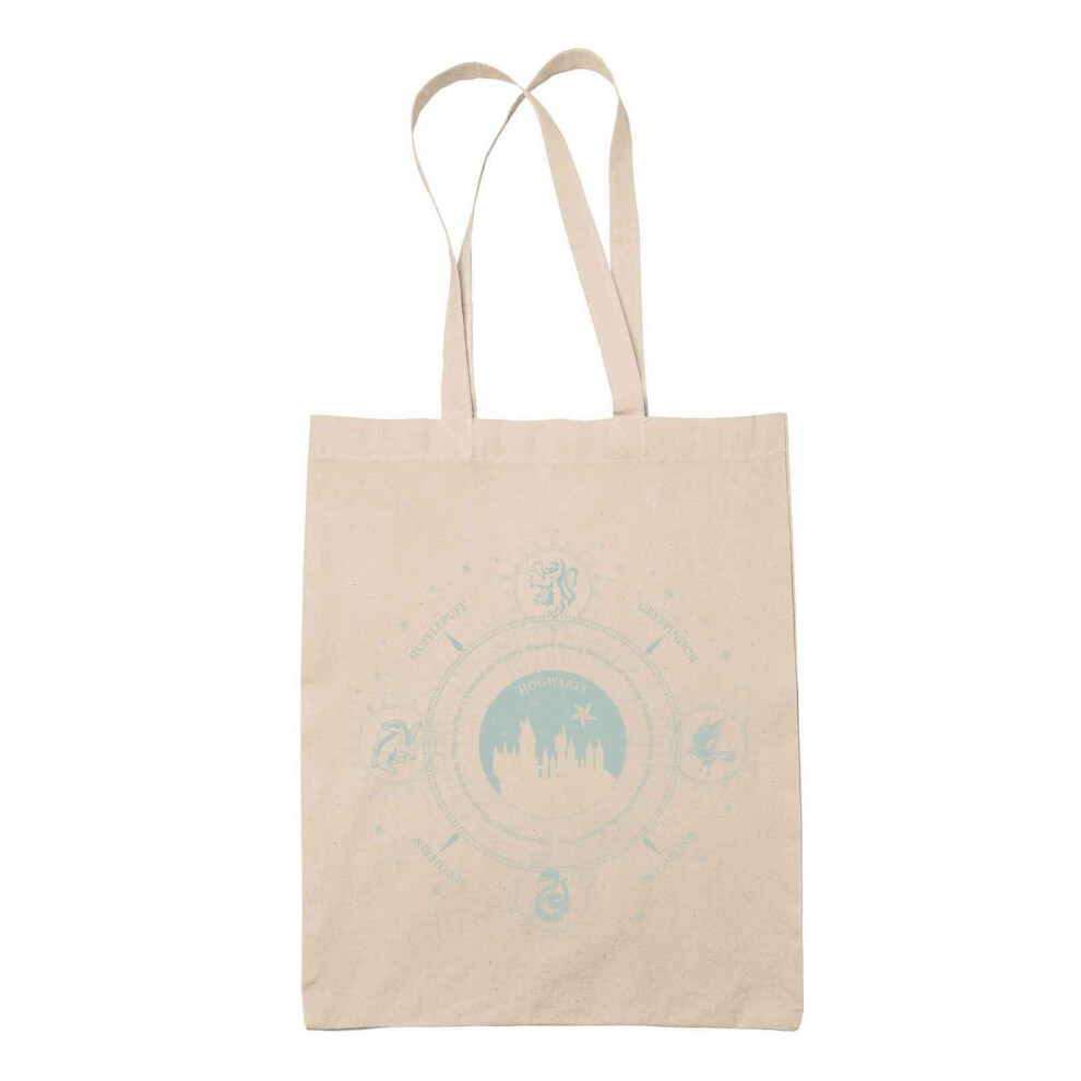 Harry Potter Tote Bag Hogwarts Houses Logo new Official Natural Shopper Bag