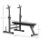 Homcom HOMCOM Adjustable Weight Bench with Barbell Rack, Dip Station, Grey 2