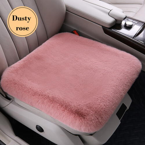 Pink Fluffy Plush Car Seat Cover Warm Winter Seat Cushion Pad Breathable Seat on OnBuy