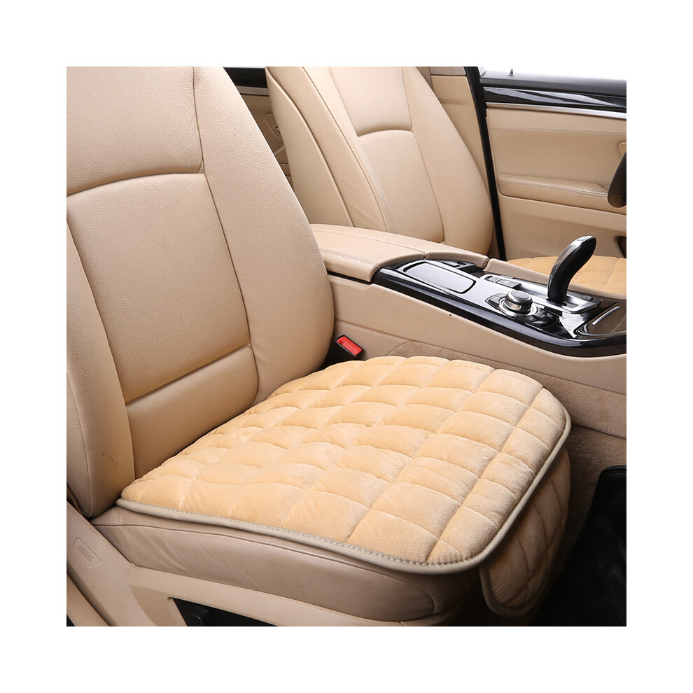 (Beige) Car Seat Cushion Driver Seat Cushion With Comfort Memory Foam & Non-Slip