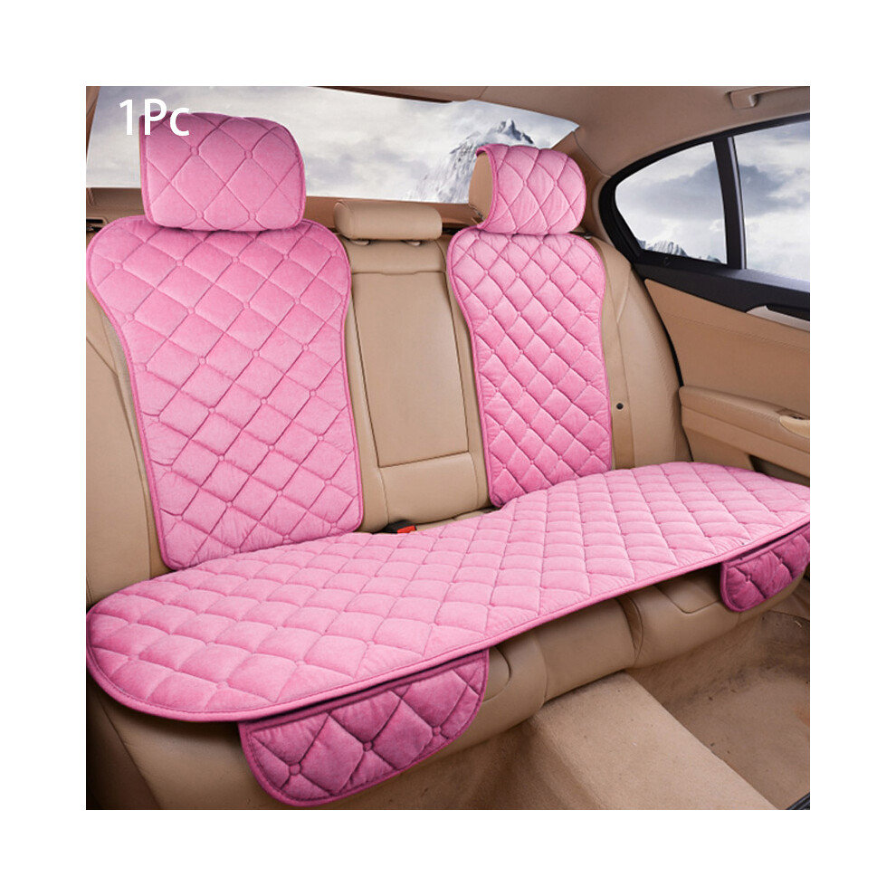 (Rear Light Pink 1pc) Plush Car Seat Cover Set Universal Pink Seat Cushion Auto Seat Protector