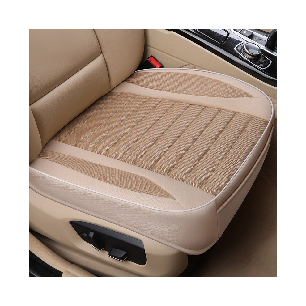 (1 Pc ) 9D 4Colors Car Accessories Seat Cover Flax Cushion Four Seasons Universal Beige 8751722514260