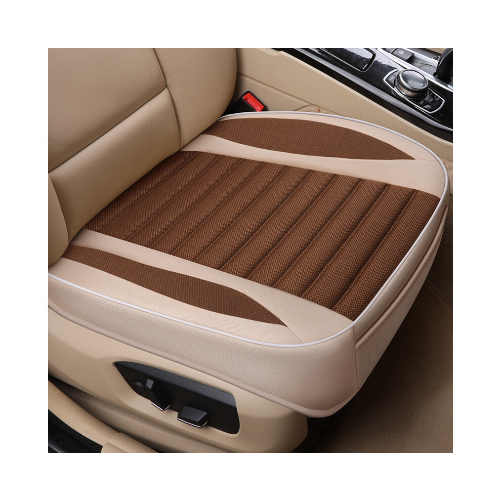 (1 Pc Coffee) 9D 4Colors Car Accessories Seat Cover Flax Cushion Four Seasons Universal 8751722514253