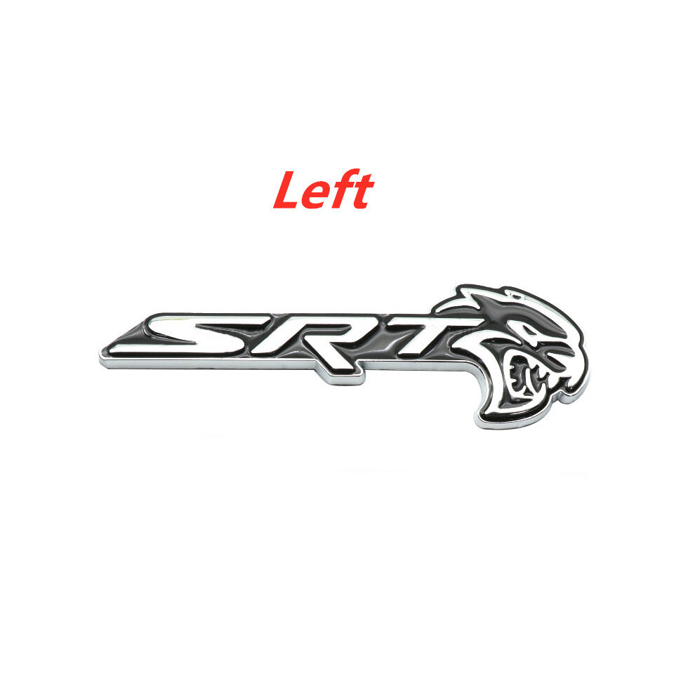 (Sliver-balck-sticker) 3D Metal Car Emblem Front Grille Fender Trunk Badge Sticker For Charger