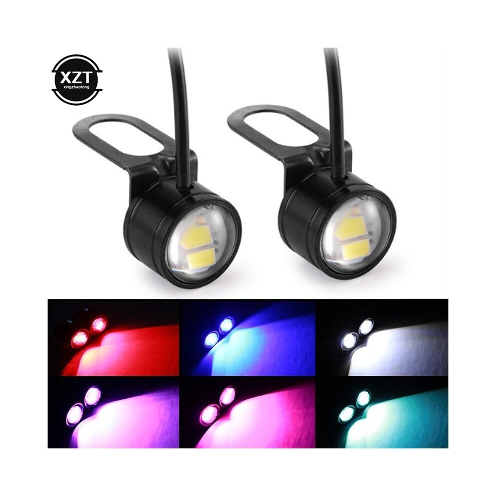 (WHITE) 2pcs  Motorcycle Eagle Eye Daytime Running Light LED Bright Light DRL