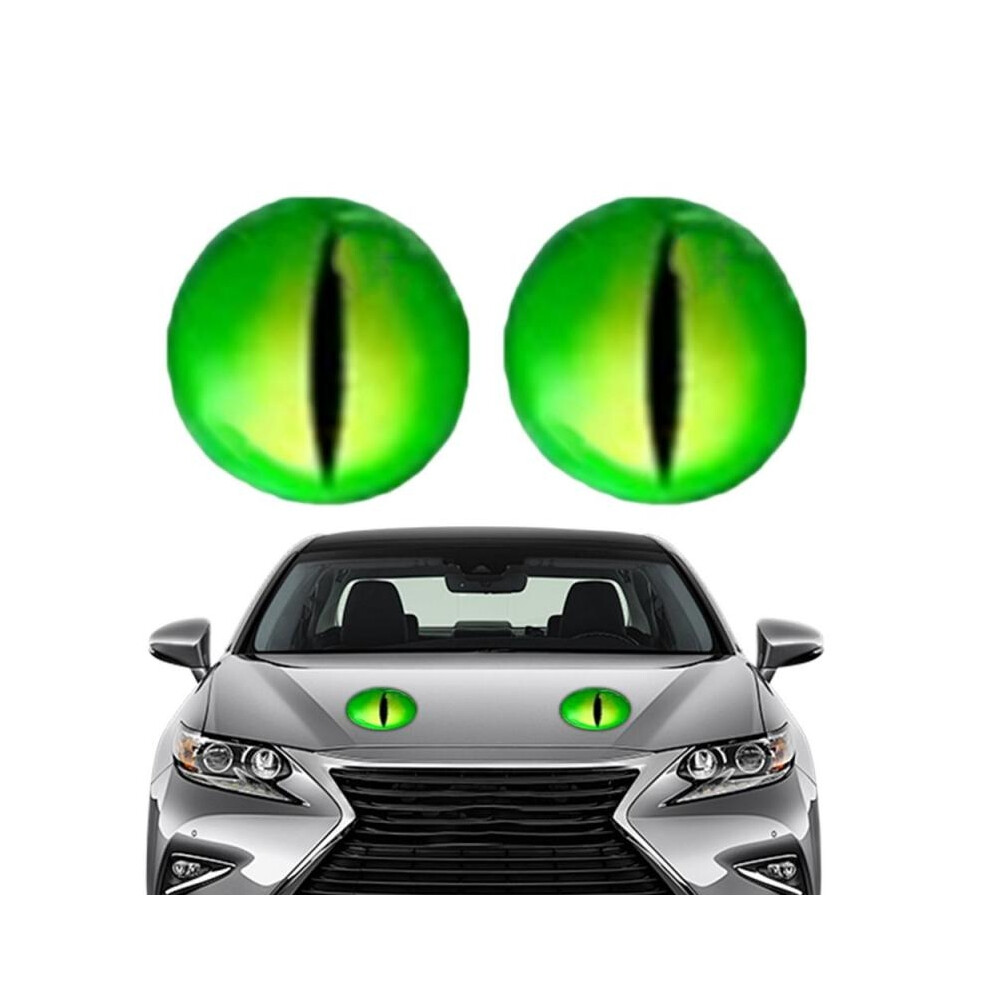 (B) Headlight Decals Beast Eyes 3D Stereo Round Car Window Bumper Stickers For Suvs Rvs Trucks Motorcycle 7322537716142