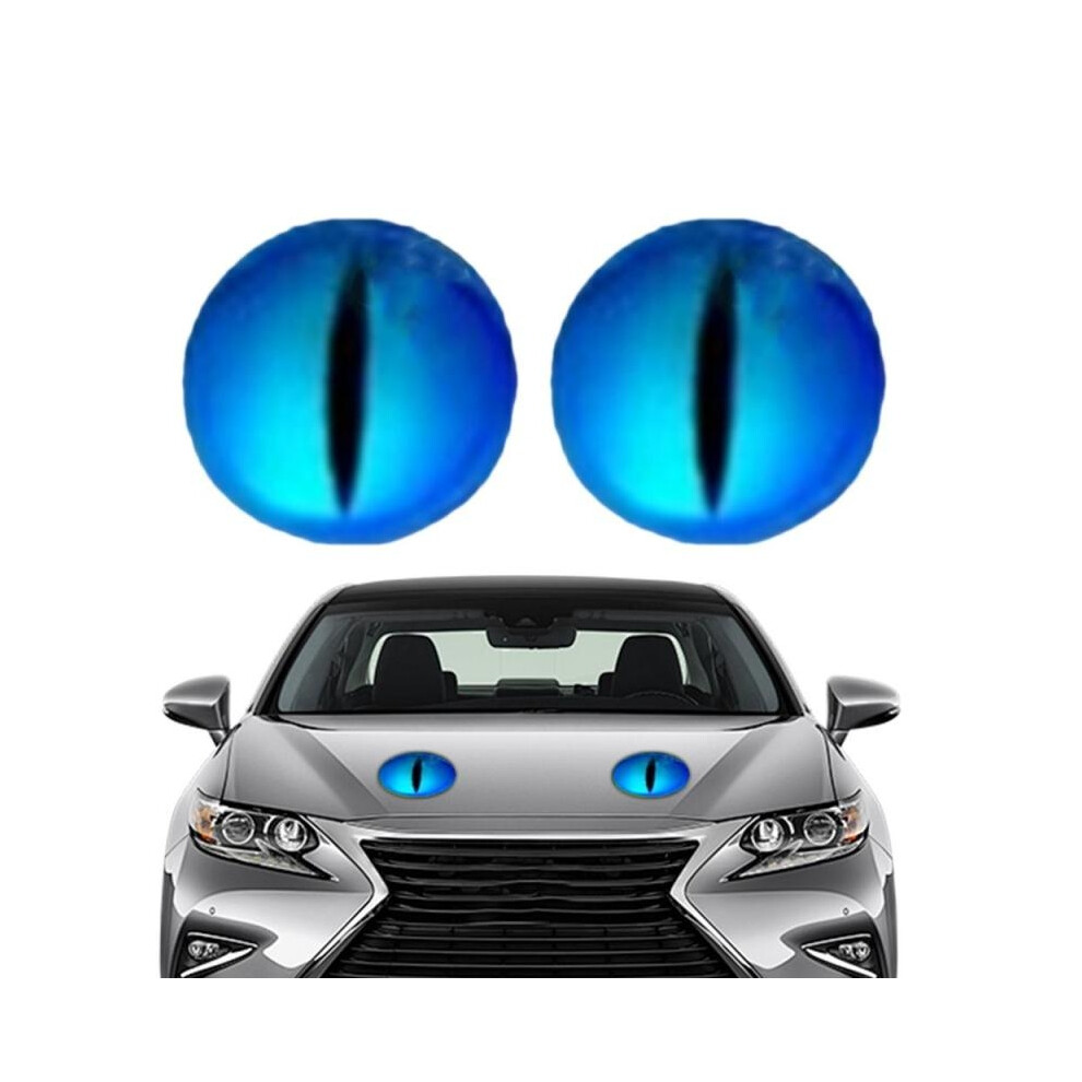 (A) Headlight Decals Beast Eyes 3D Stereo Round Car Window Bumper Stickers For Suvs Rvs Trucks Motorcycle 7322537716135