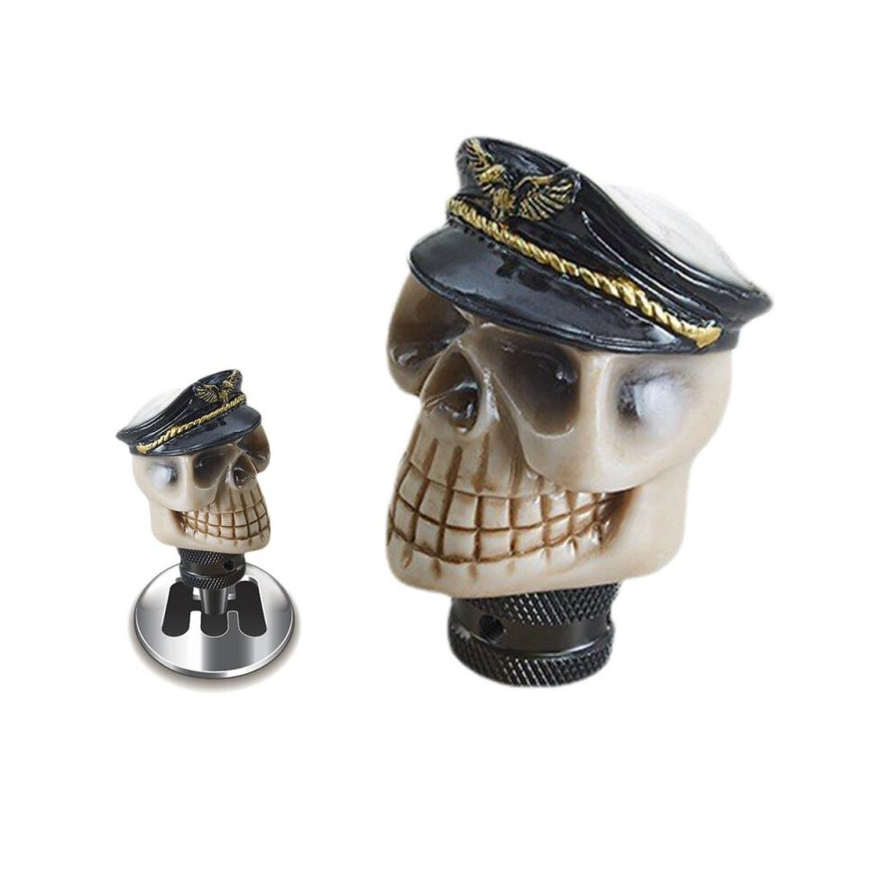 (Beige) Skull Gear Shift Knob Resin Manual Shifter Lever Handle Head Knob For Truck Suv Car Beige 7322537716241