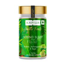 Kapiva Health Foods Sound Sleep 60 Capsules | Helps Promote Restful Sleep | Mental Wellness Supplement | Bhrami, Ashwagandha & Tagar