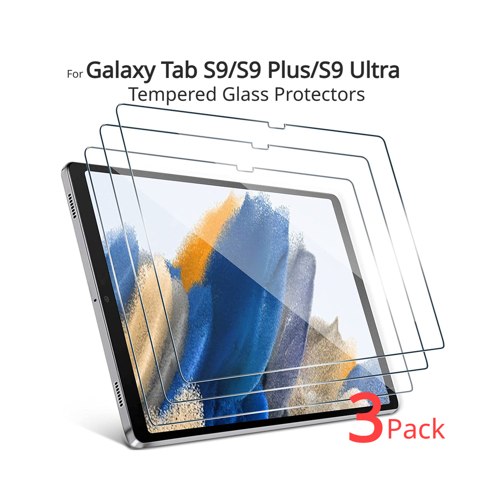 (S8 Ultra 14.6Inch) 3 Pack Tempered Glass Protectors For Samsung Galaxy Tab S9 Plus Ultra Screen Protector For Galaxy Tab S8 Plus Ultra Screen Films 9192260163678