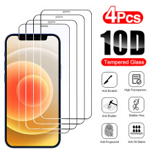 (For iPhone 14Pro) 4Pcs Full Cover Protective Glass For iPhone 11 12 13 14 15 Pro Max 13 Mini Screen Protector iPhone X XR Xs Max 7 8 15 Plus Glass  Screen Protectors